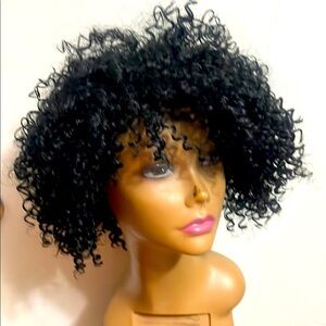 Curly Black Wig for Women